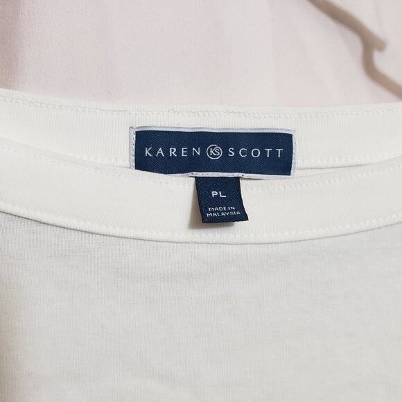 Karen Scott Women Elbow Sleeve Boat Neck Top (AI) - Picture 4 of 8